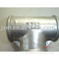 130, Malleable iron Pipe Fitting Beaded Tee, hot galvanized, this for Singapore